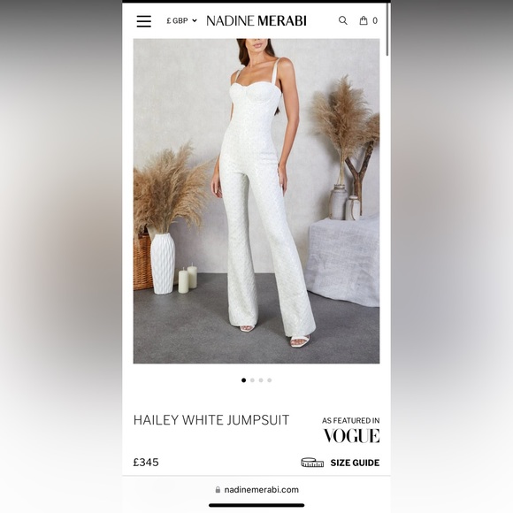 Nadine Merabi White Jumpsuit - Picture 2 of 8